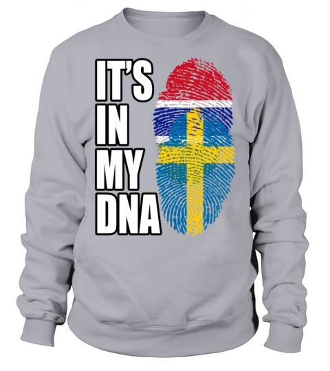 Gambian And Swedish Mix Heritage DNA Flag Sweatshirt Unisex