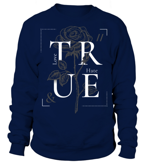True love and hate abstract vector print design Sweatshirt Unisex