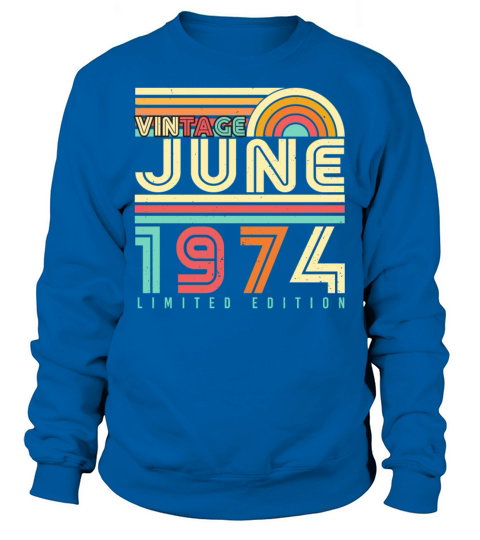 Vintage 1974 June Sweatshirt Unisex