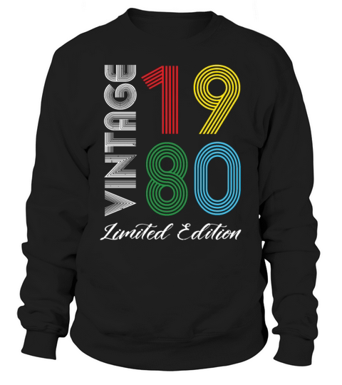 Vintage 1980 Vintage Birthday Retro Vintage Sweatshirt Unisex