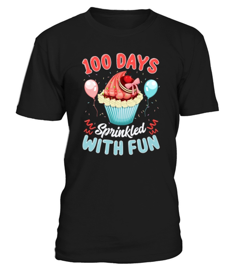 100 Days Sprinkled With Fun Cupcake 100th Day T-Shirt Unisex