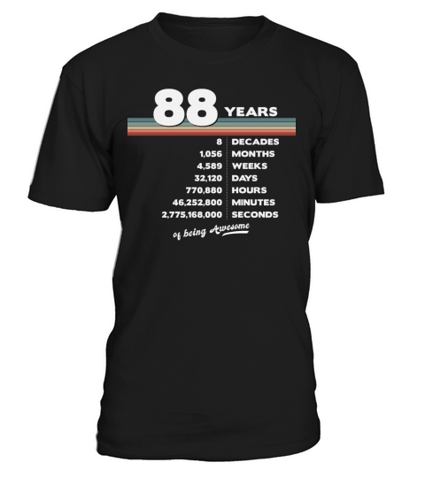88th Birthday Vintage 88 Years Old Retro 1056 T-Shirt Unisex