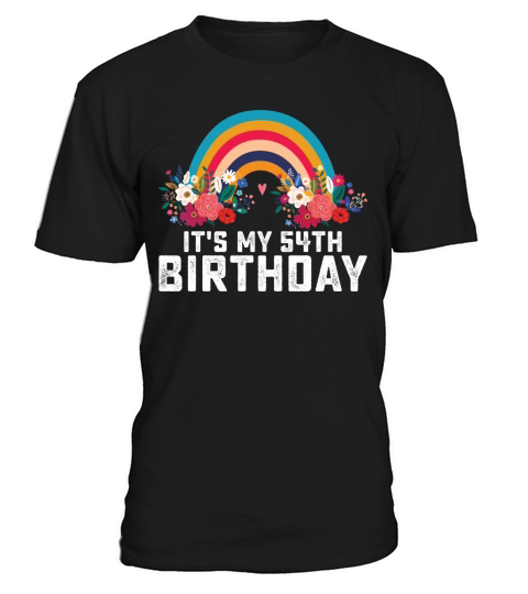 Boho Rainbow Its My 54th Birthday T-Shirt Unisex