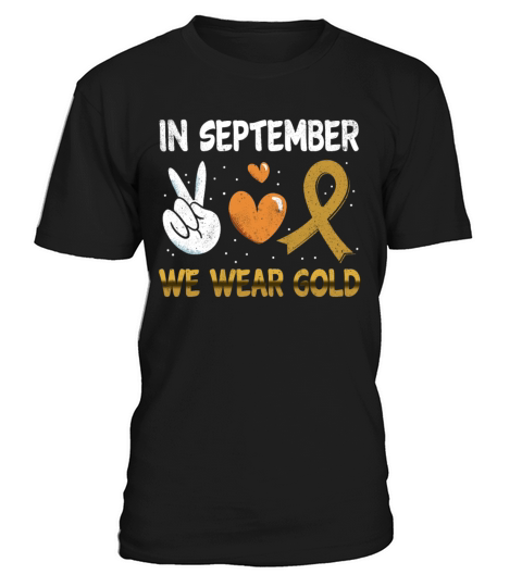 Month September Ribbon Childhood Cancer Awareness T-Shirt Unisex