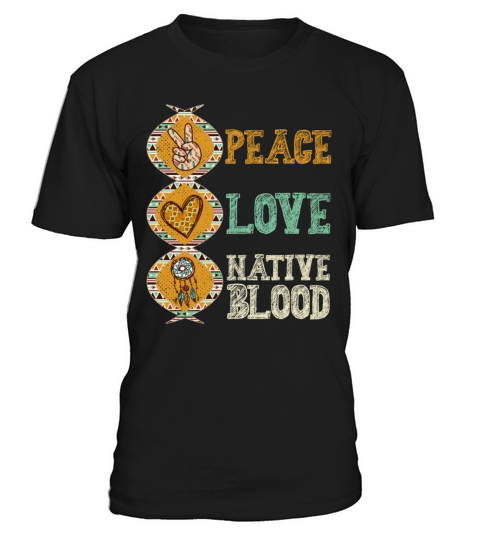 Native American Heritage Month Peace Love Native T-Shirt Unisex