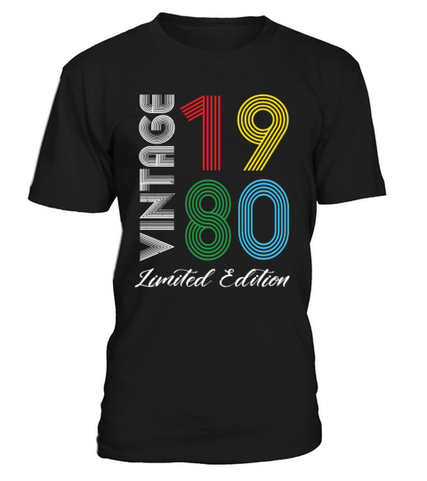 Vintage 1980 Vintage Birthday Retro Vintage T-Shirt Unisex