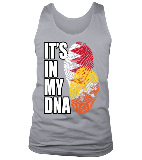 Bhutanese And Bahraini Mix Heritage DNA Flag Tank Top Unisex