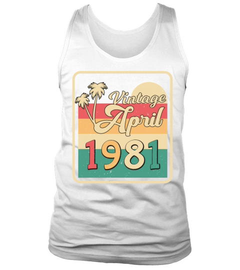 Born April 1981 Vintage Tank Top Unisex