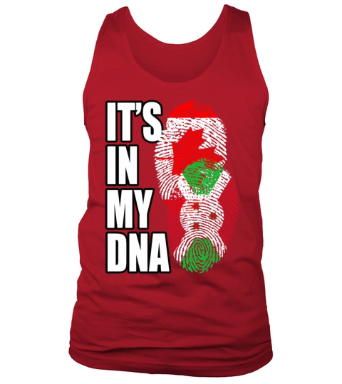 Burundian And Canadian Mix Heritage DNA Flag Tank Top Unisex