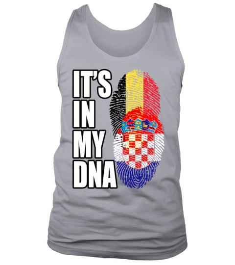 Croatian And Belgian Mix Heritage DNA Flag Tank Top Unisex