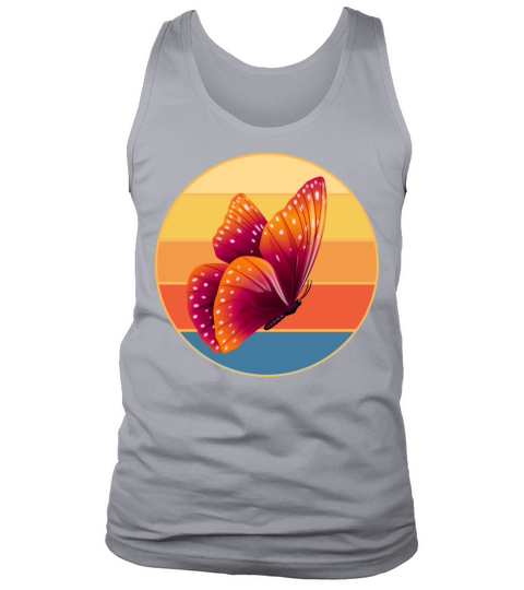 Cute Butterfly Retro Sunset Vintage Animal Insect Tank Top Unisex