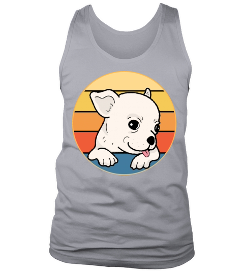 Cute Chihuahua Dog Breed Vintage Retro Sunset Tank Top Unisex