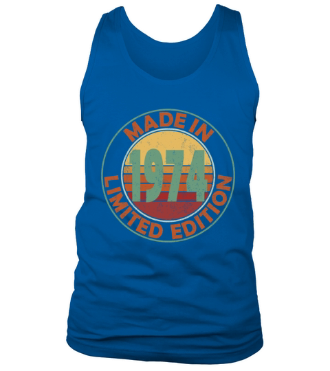 Made In 1974 Limited Edition Retro Vintage Tank Top Unisex