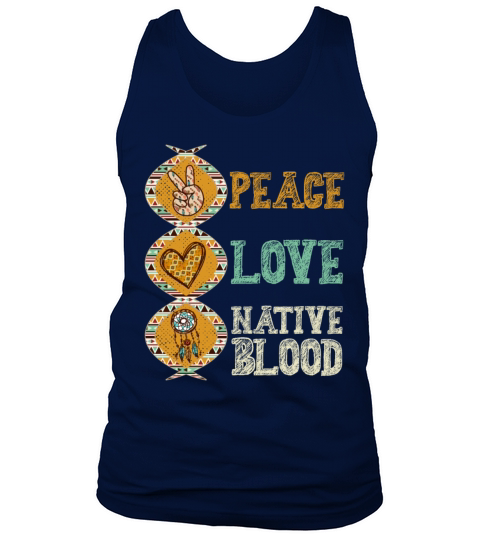 Native American Heritage Month Peace Love Native Tank Top Unisex