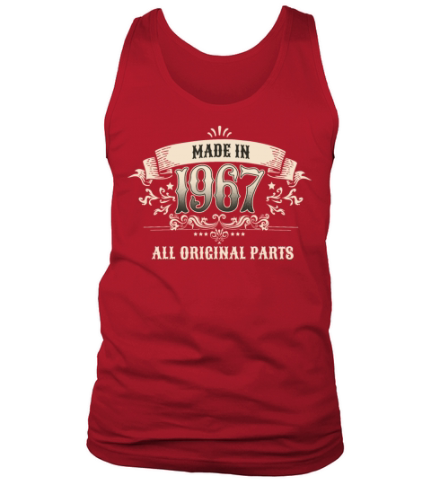 Retro Vintage Birthday Made 1967 Original Parts Tank Top Unisex