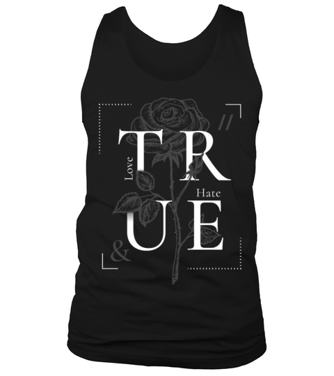 True love and hate abstract vector print design Tank Top Unisex