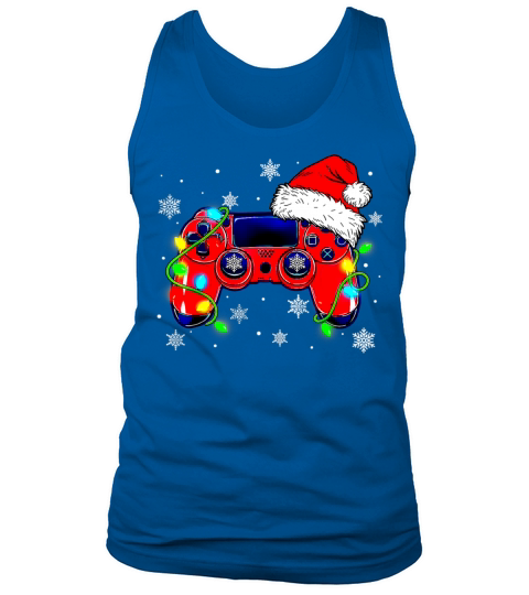 Video Game Controller Christmas Santa Hat Gamer Tank Top Unisex