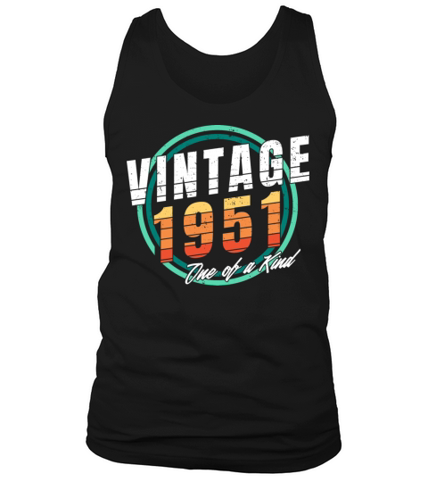 Vintage 1951 Shirt for Men Women 72 Year Old 72nd Tank Top Unisex