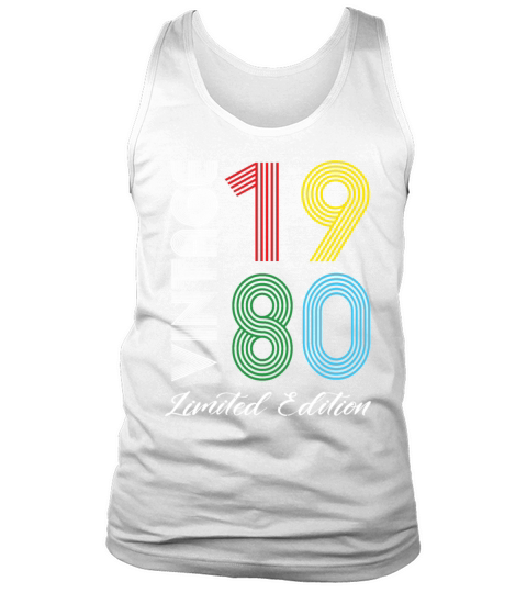 Vintage 1980 Vintage Birthday Retro Vintage Tank Top Unisex