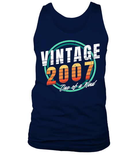 Vintage 2007 Shirt for Men Women 16 Year Old 16th Tank Top Unisex