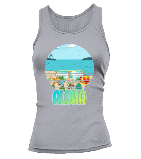 Aloha Beaches Tropical Hawaiian Summer Island Tank top Woman