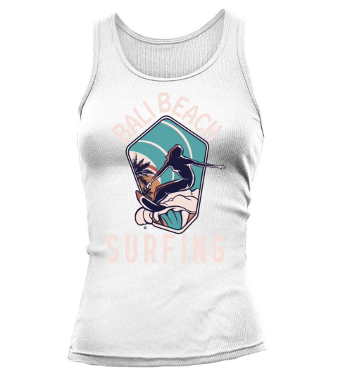 Bali Beach Surfer Retro Surfing Girl Travel Tank top Woman