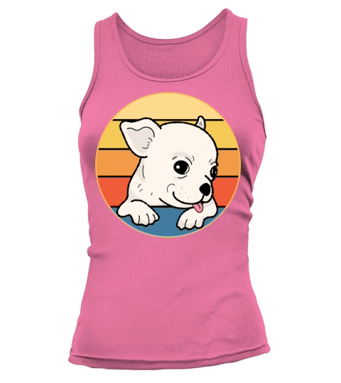 Cute Chihuahua Dog Breed Vintage Retro Sunset Tank top Woman
