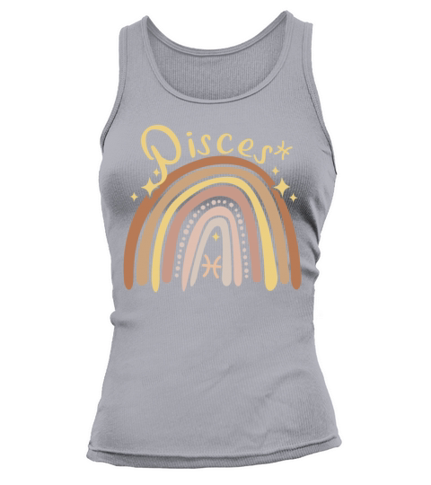 Pisces Zodiac Bohemian Boho Rainbow 70s Vintage Ae Tank top Woman