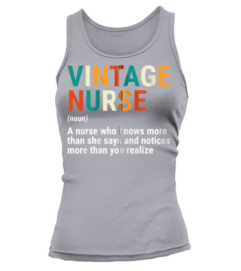 Vintage Nurse Definition Funny Retro Vintage Nursi Tank top Woman