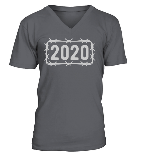 Birthday Vintage 2020 Barbed Wire V-Neck T-shirt