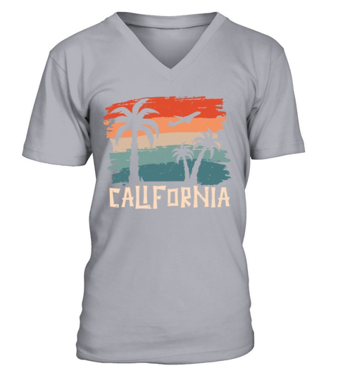 California Summer Sun Palms Beach Water Cali Love V-Neck T-shirt