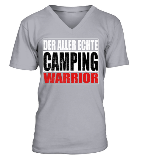 Camping Warrior Forest Saying Outdoor V-Neck T-shirt