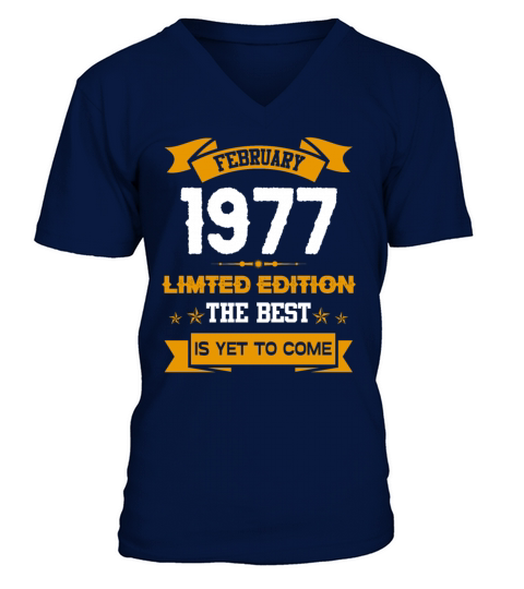 February 1977 Birthday Surprise V-Neck T-shirt