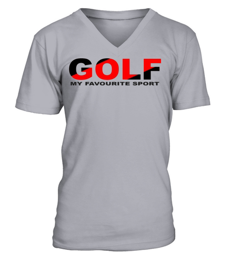 GOLF SPORT BLACK AND RED COLOR V-Neck T-shirt
