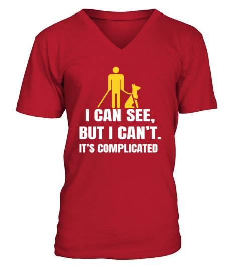 I can see but i cant its complicated blind V-Neck T-shirt