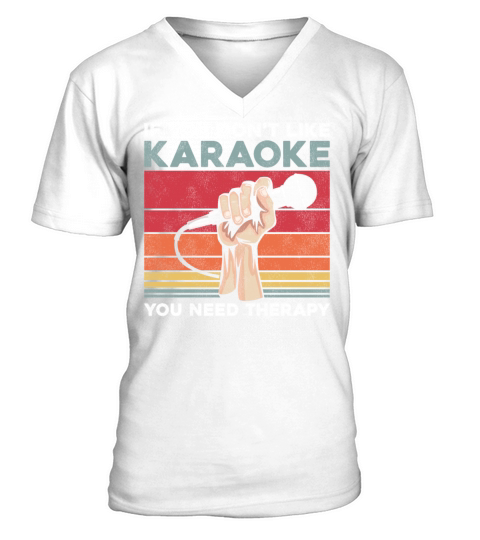 Karaoke Singer Retro Vintage If V-Neck T-shirt