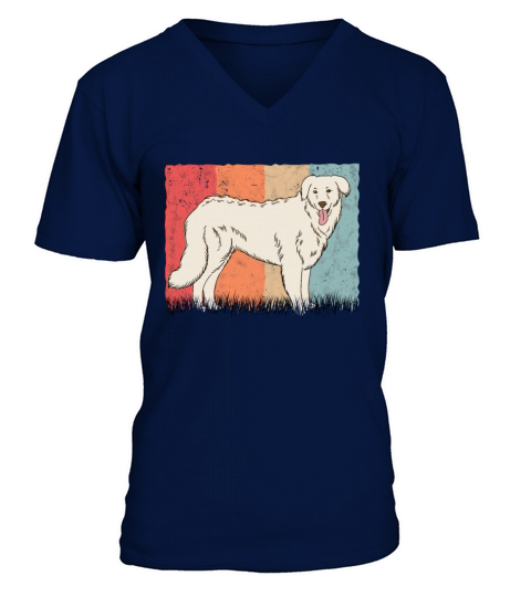 Kuvasz Retro Owner Vintage V-Neck T-shirt