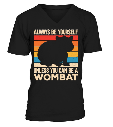 Native Australian Animal Lovers Cute Wombat V-Neck T-shirt