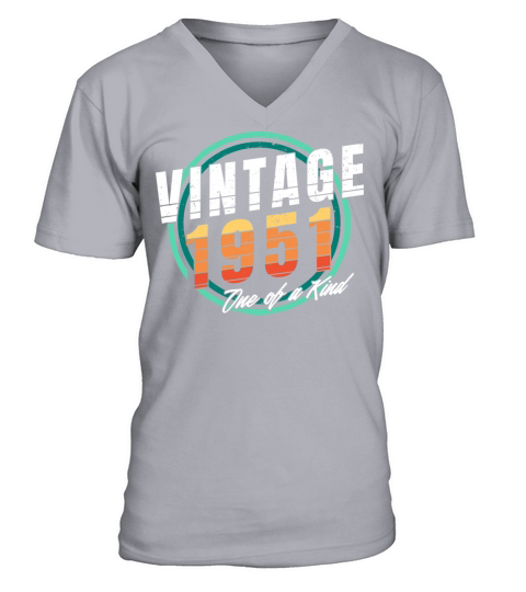 Vintage 1951 Shirt for Men Women 72 Year Old 72nd V-Neck T-shirt