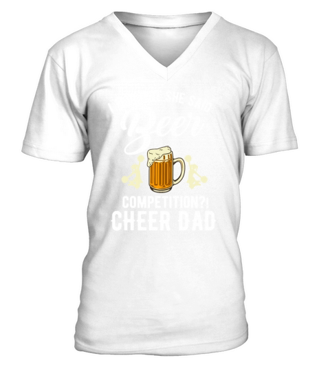 Vintage I Thought She Said Beer Competition V-Neck T-shirt