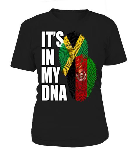 Afghan And Jamaican Mix Heritage DNA Flag Women's T-Shirt