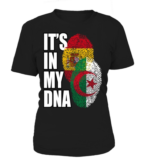 Algerian And Spaniard Mix Heritage DNA Flag Women's T-Shirt
