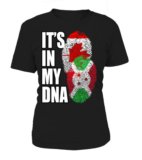 Burundian And Canadian Mix Heritage DNA Flag Women's T-Shirt