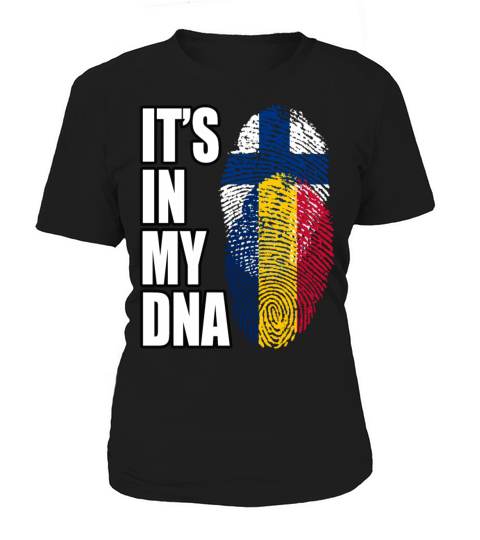 Finland And Chadian Mix Heritage DNA Flag Women's T-Shirt