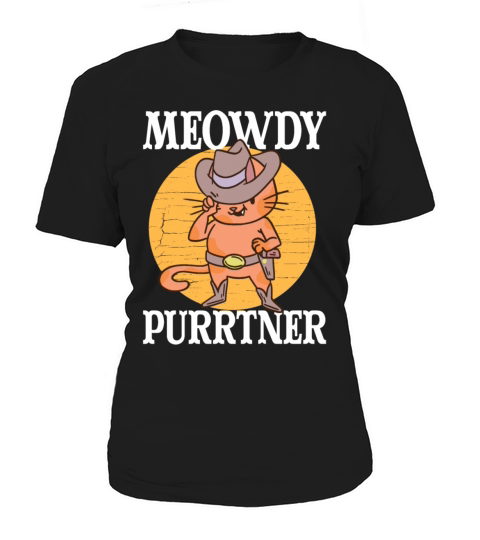 Mewody Purrtner Howdy Partner Vintage Cat Women's T-Shirt