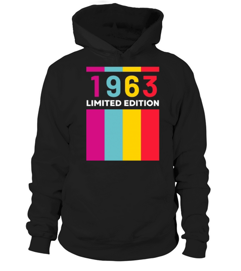 60 Years Vintage 1963 Retro 60th Birthday Hoodie Unisex