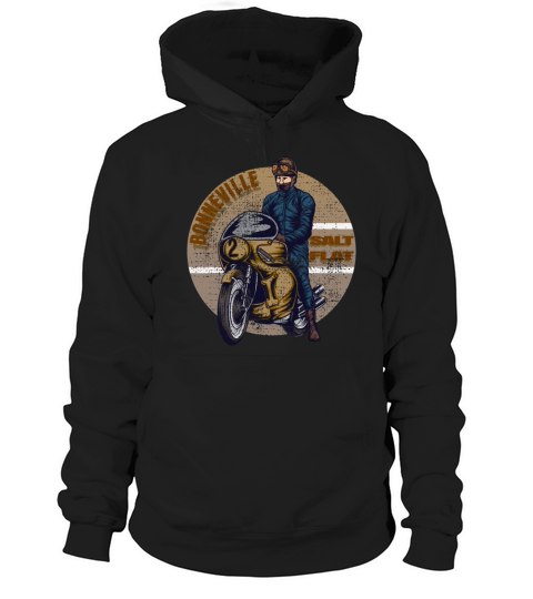 Bonneville Salt Flats Vintage Retro Motorcycle Hoodie Unisex