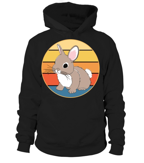 Cute Rabbit Bunny Retro Sunset Vintage Animal Pet Hoodie Unisex