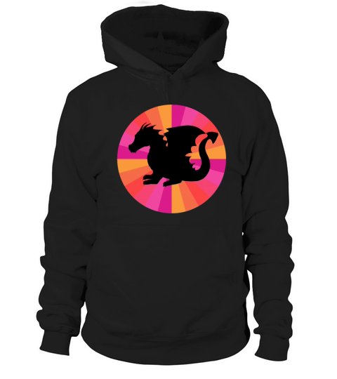 Dinosaur In Retro Vintage Sunset Hoodie Unisex
