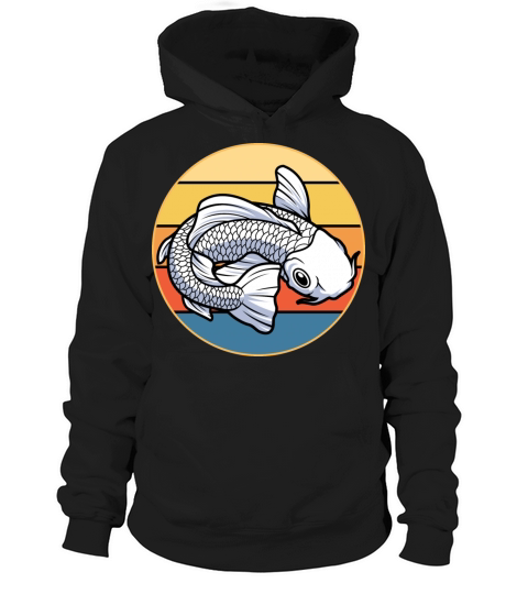 Japanese Koi Fish Vintage Retro Sunset Hoodie Unisex
